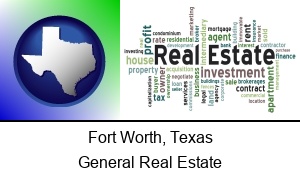 Fort Worth Texas real estate concept words