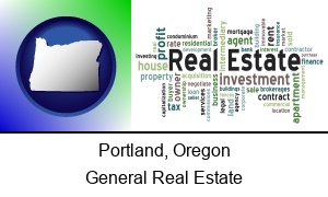 Portland, Oregon - real estate concept words