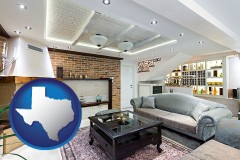 Texas - a living room in a luxury apartment