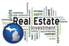 Michigan - real estate concept words
