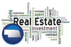 Nebraska - real estate concept words