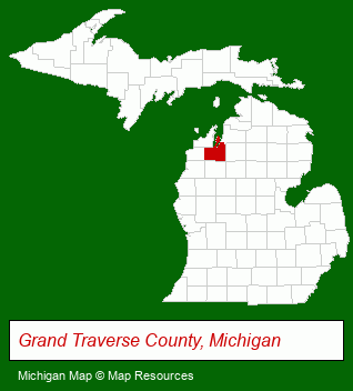 Michigan map, showing the general location of Pine Grove Homes